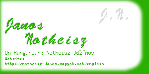 janos notheisz business card